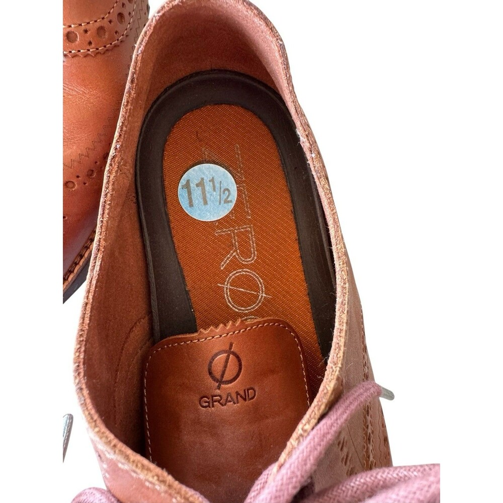 Cole Haan Brown ZeroGrand Leather Lace Up Wingtip Shoes Men’s Size 11.5 M - Picture 7 of 7